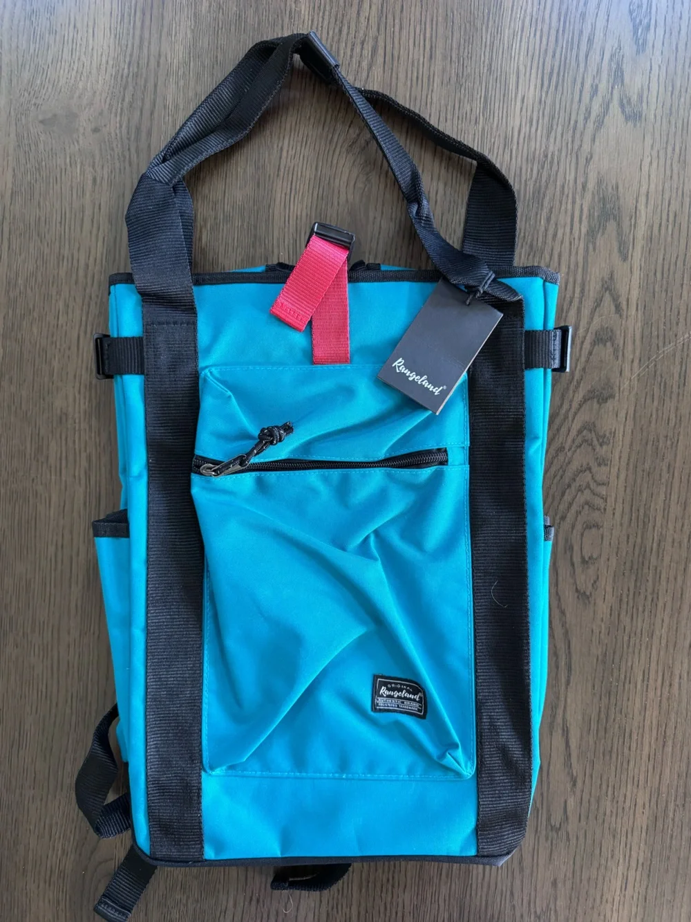 NWT Rangeland Multi-Pocket Backpack Tote with Black Straps